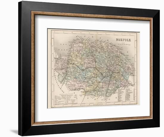 Map of Norfolk-James Archer-Framed Photographic Print