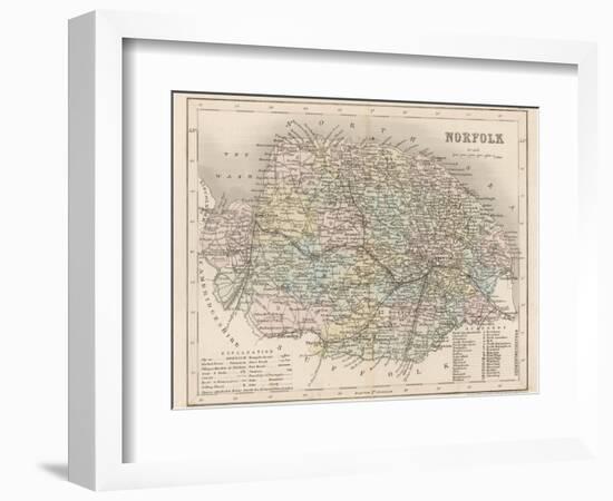 Map of Norfolk-James Archer-Framed Photographic Print