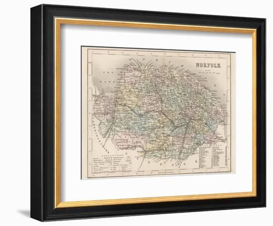 Map of Norfolk-James Archer-Framed Photographic Print