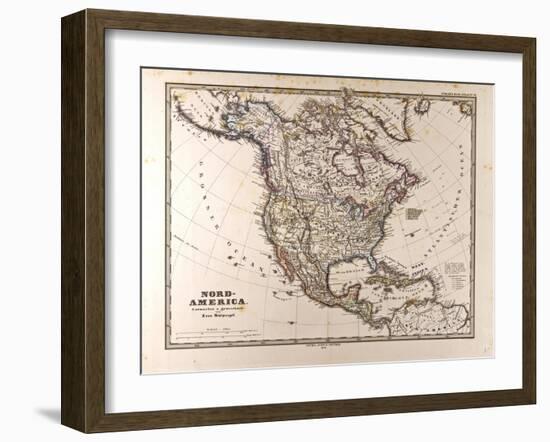 Map of North America, 1872-null-Framed Giclee Print