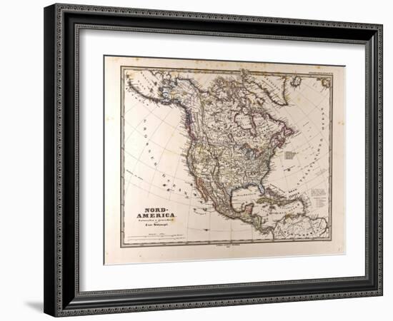 Map of North America, 1872-null-Framed Giclee Print