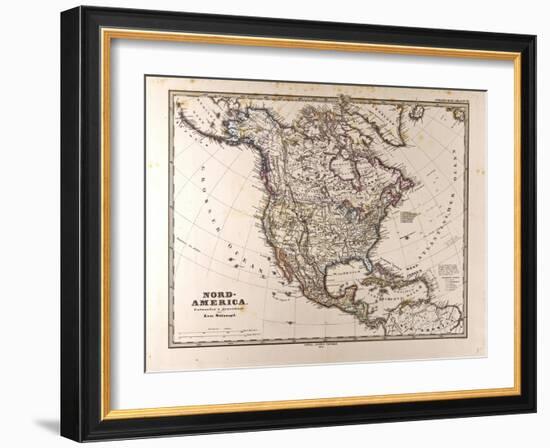 Map of North America, 1872-null-Framed Giclee Print