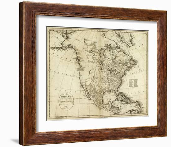 Map of North America, c.1796-John Reid-Framed Art Print