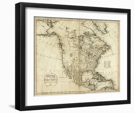 Map of North America, c.1796-John Reid-Framed Art Print