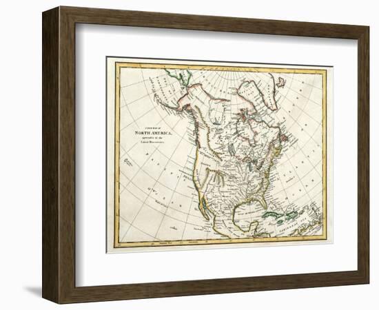 Map Of North America Dated 1791-Tektite-Framed Art Print