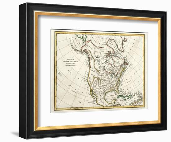 Map Of North America Dated 1791-Tektite-Framed Art Print