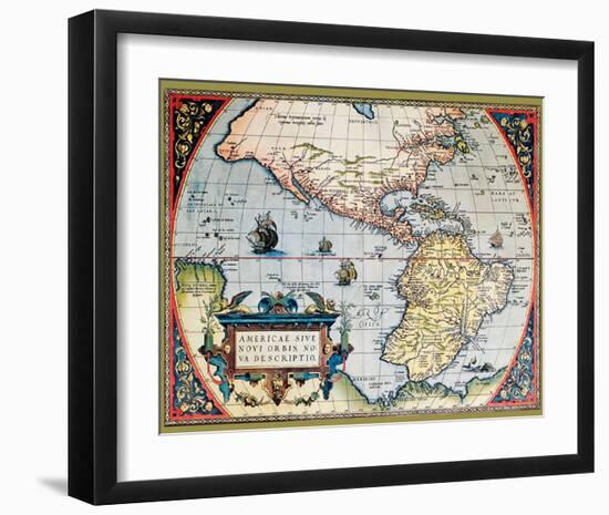Map of North America I-null-Framed Art Print