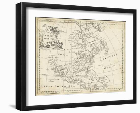 Map of North America-T. Jeffreys-Framed Art Print