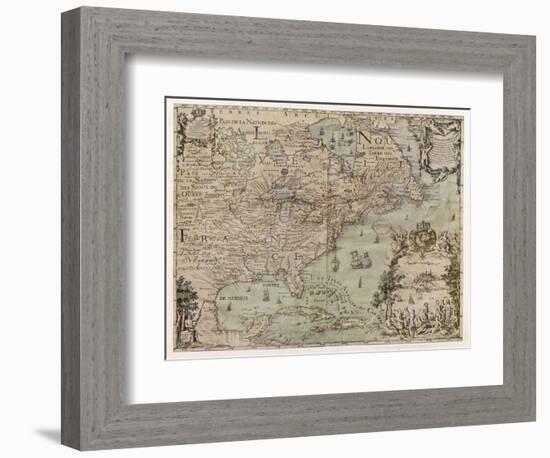 Map of North America-null-Framed Art Print