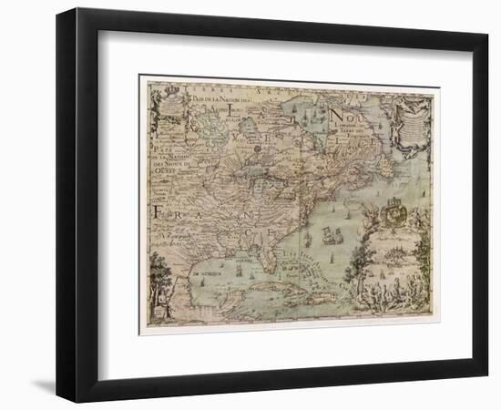 Map of North America-null-Framed Art Print