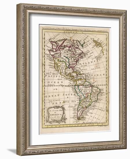 Map of North and South America-J. Gibson-Framed Photographic Print