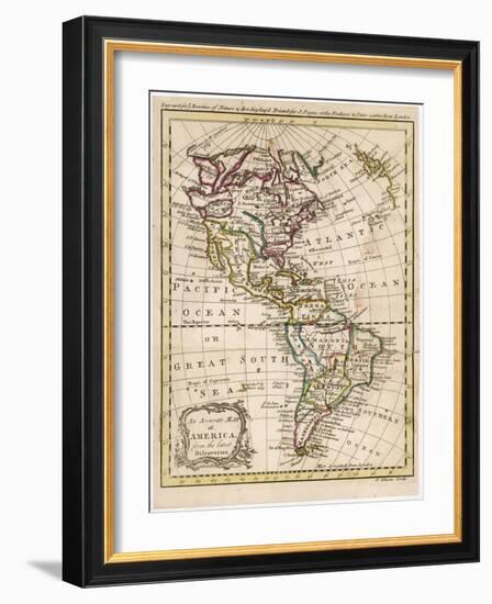 Map of North and South America-J. Gibson-Framed Photographic Print