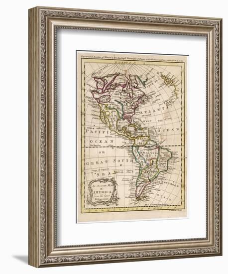 Map of North and South America-J. Gibson-Framed Photographic Print