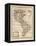 Map of North and South America-J. Gibson-Framed Premier Image Canvas