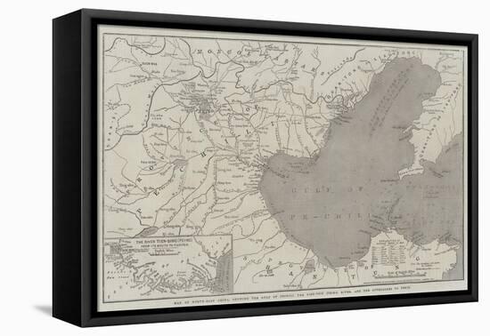 Map of North-East China-John Dower-Framed Premier Image Canvas
