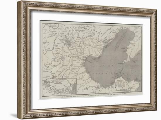 Map of North-East China-John Dower-Framed Giclee Print