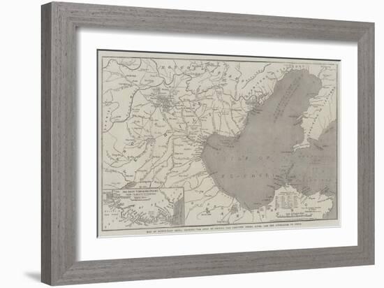 Map of North-East China-John Dower-Framed Giclee Print