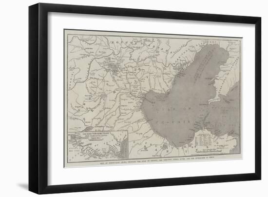 Map of North-East China-John Dower-Framed Giclee Print