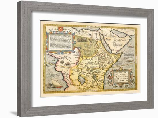 Map of Northeastern Africa-Abraham Ortelius-Framed Art Print