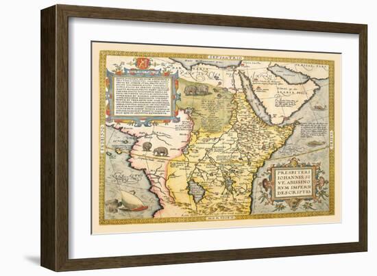 Map of Northeastern Africa-Abraham Ortelius-Framed Art Print