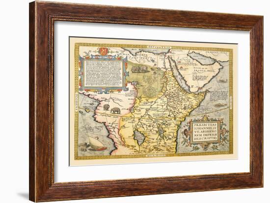 Map of Northeastern Africa-Abraham Ortelius-Framed Art Print