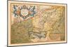 Map of Northeastern Italy, Verona-Abraham Ortelius-Mounted Art Print