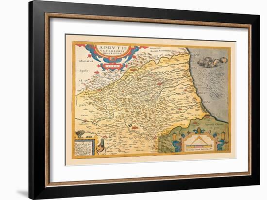 Map of Northeastern Italy-Abraham Ortelius-Framed Art Print