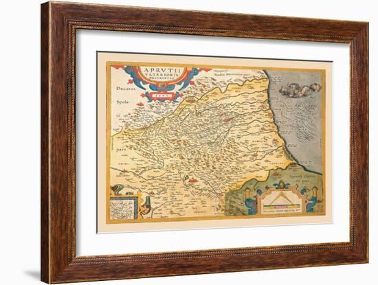 Map of Northeastern Italy-Abraham Ortelius-Framed Art Print