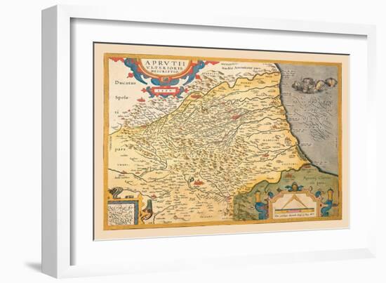 Map of Northeastern Italy-Abraham Ortelius-Framed Art Print