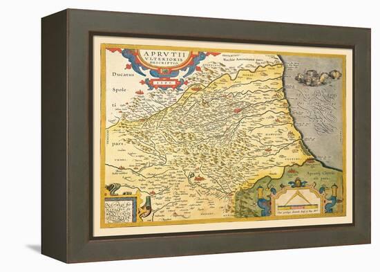 Map of Northeastern Italy-Abraham Ortelius-Framed Stretched Canvas