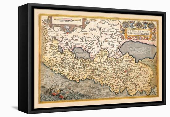Map of Northern Italy-Abraham Ortelius-Framed Stretched Canvas