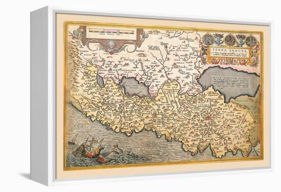 Map of Northern Italy-Abraham Ortelius-Framed Stretched Canvas