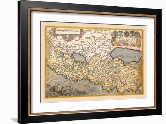 Map of Northern Italy-Abraham Ortelius-Framed Art Print