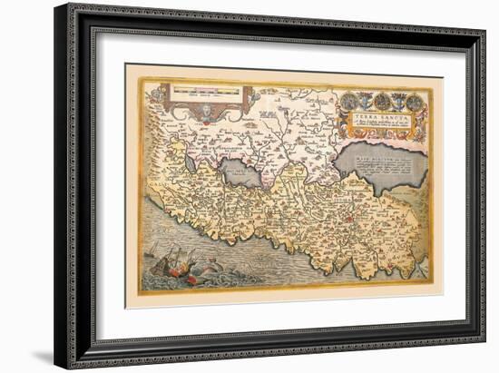 Map of Northern Italy-Abraham Ortelius-Framed Art Print