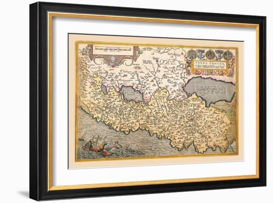 Map of Northern Italy-Abraham Ortelius-Framed Art Print