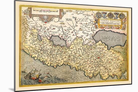 Map of Northern Italy-Abraham Ortelius-Mounted Art Print
