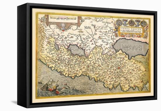 Map of Northern Italy-Abraham Ortelius-Framed Stretched Canvas