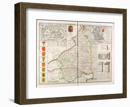 Map of Northumberland, from 'The Theatre of the Empire of Great Britaine', 1611-12-John Speed-Framed Giclee Print