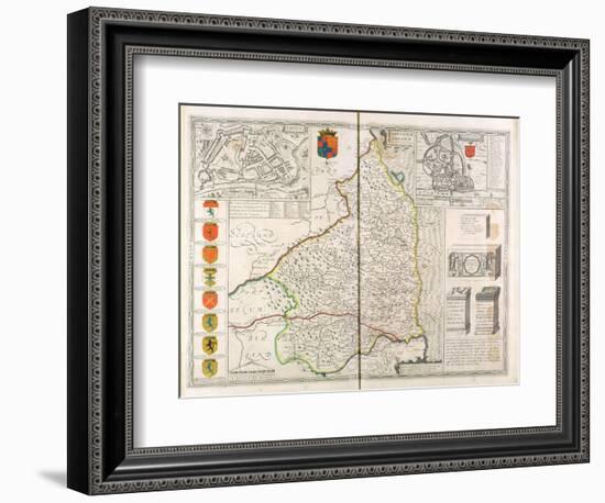 Map of Northumberland, from 'The Theatre of the Empire of Great Britaine', 1611-12-John Speed-Framed Giclee Print