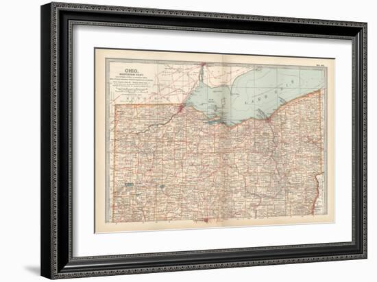 Map of Ohio, Northern Part. United States-Encyclopaedia Britannica-Framed Art Print