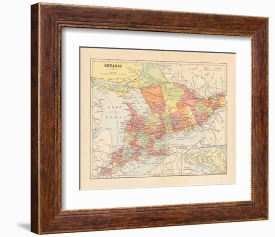 Map of Ontario-Wild Apple Portfolio-Framed Art Print