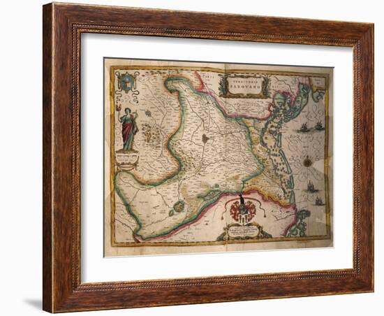 Map of Paduan Domain from Theatrum Civitatum Et Admirandorum Italiae-Joan Blaeu-Framed Giclee Print