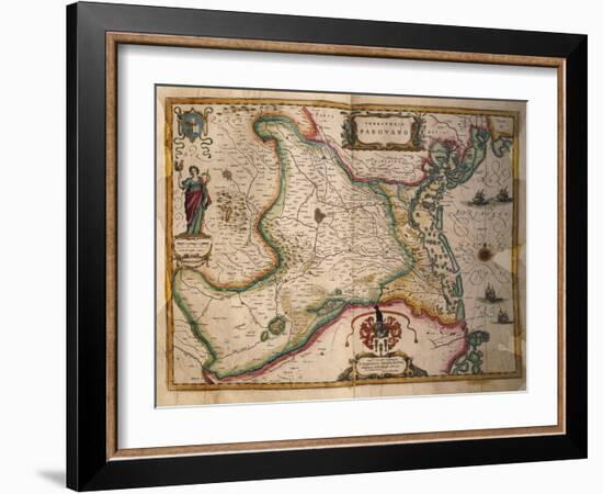 Map of Paduan Domain from Theatrum Civitatum Et Admirandorum Italiae-Joan Blaeu-Framed Giclee Print