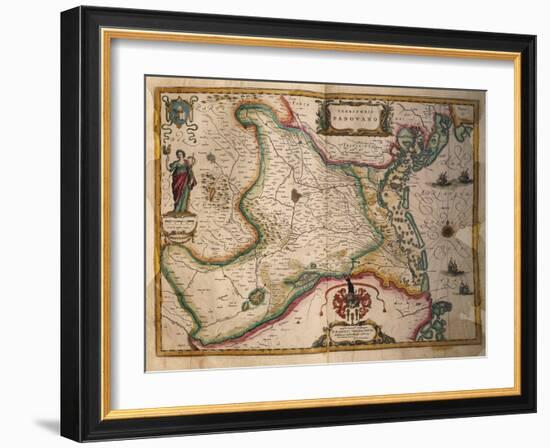 Map of Paduan Domain from Theatrum Civitatum Et Admirandorum Italiae-Joan Blaeu-Framed Giclee Print