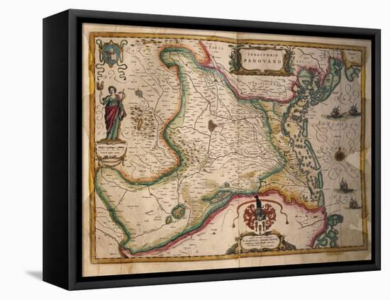 Map of Paduan Domain from Theatrum Civitatum Et Admirandorum Italiae-Joan Blaeu-Framed Premier Image Canvas