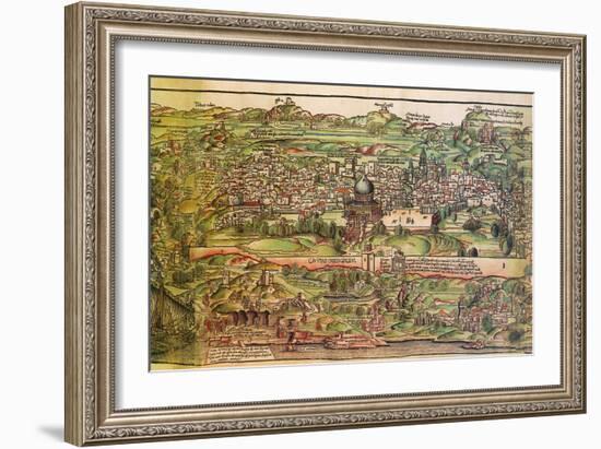 Map of Palestine 1486-null-Framed Giclee Print