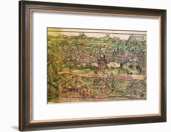 Map of Palestine 1486-null-Framed Giclee Print