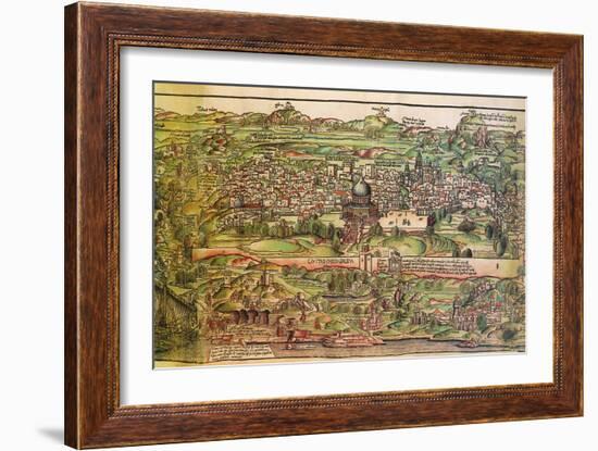 Map of Palestine 1486-null-Framed Giclee Print