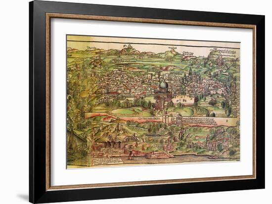 Map of Palestine 1486-null-Framed Giclee Print