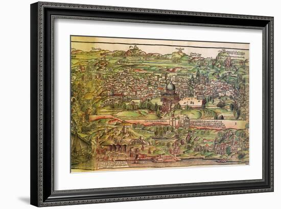 Map of Palestine 1486-null-Framed Giclee Print